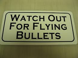 WATCH FOR FLYING BULLETS Vintage Style Metal Sign for Tex-mex Texas Mexican  Halloween Haunted Town Magic Shop Boardwalk Carnival Penny Arcade Fair  Retro s&m for Hotel Motel Bar or Restaurant Highway Inn