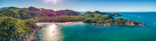 florence bay,magnetic island,queensland,australia - magnetic island australia stock pictures, royalty-free photos & images