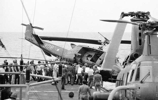 When the US military pushed helicopters overboard to make room for the ...