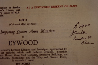 EPISODE PART THREE:  THE EYWOOD AUCTION…1954